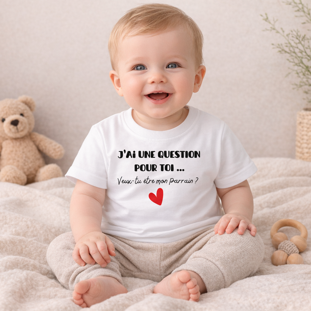 T-shirt demande parrain | UNiKtee REF00078 — UNiKtee