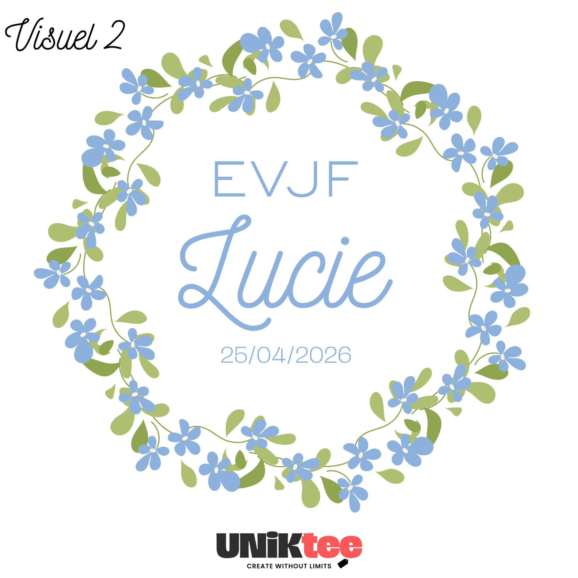 T-shirt EVJF personnalisé | T-shirt enterrement vie de jeune fille - REF00083 — UNiKtee