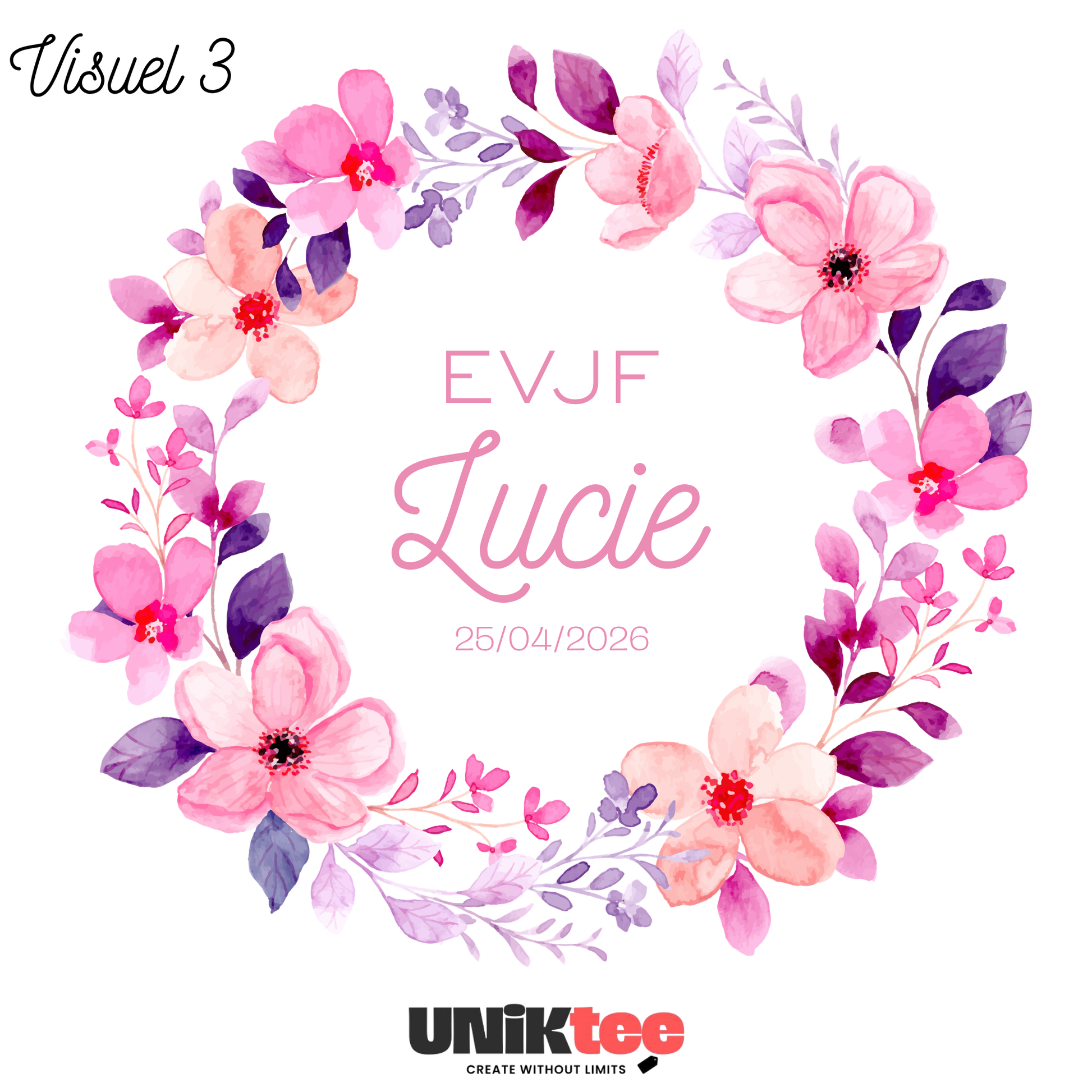 T-shirt EVJF personnalisé | T-shirt enterrement vie de jeune fille - REF00083 — UNiKtee