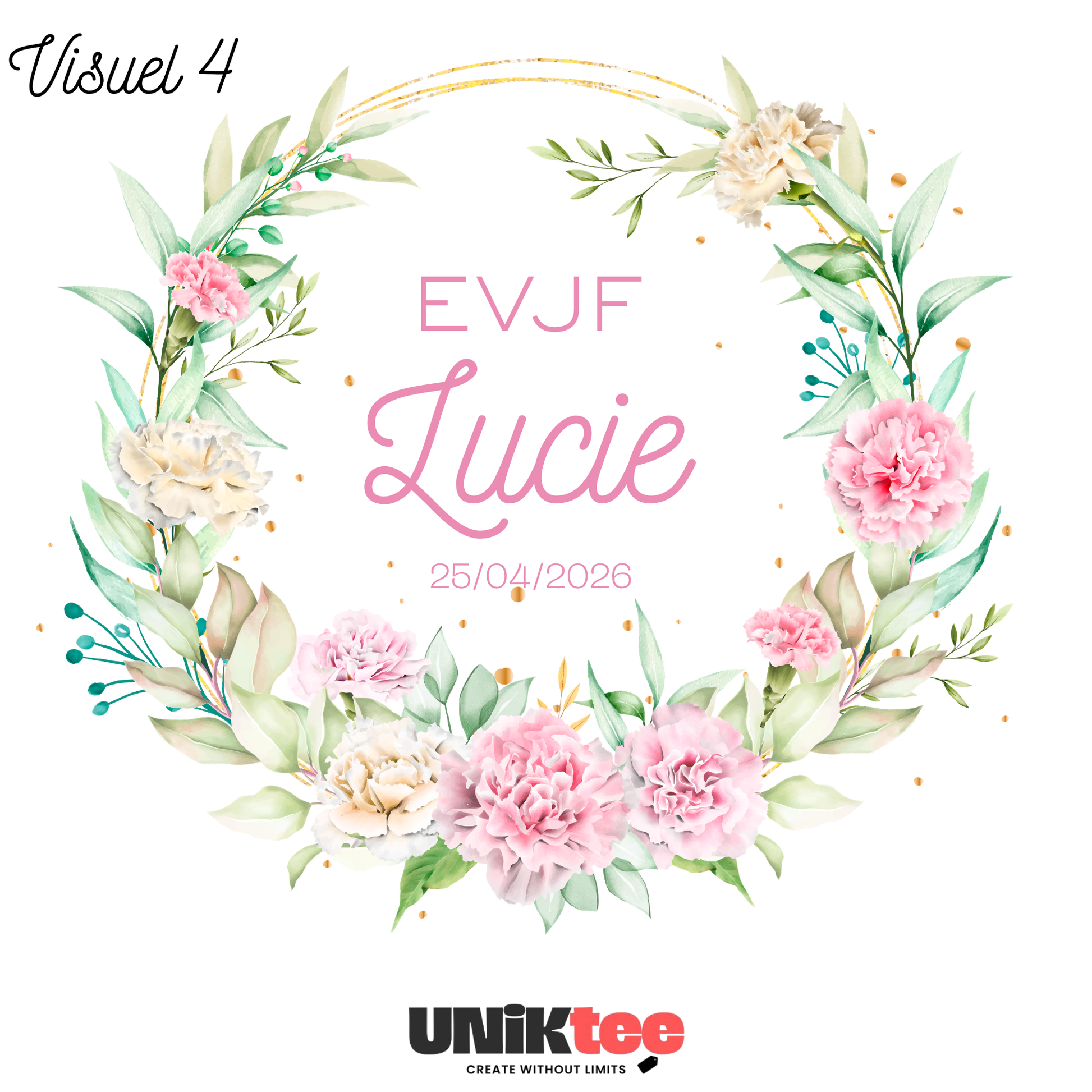 T-shirt EVJF personnalisé | T-shirt enterrement vie de jeune fille - REF00083 — UNiKtee
