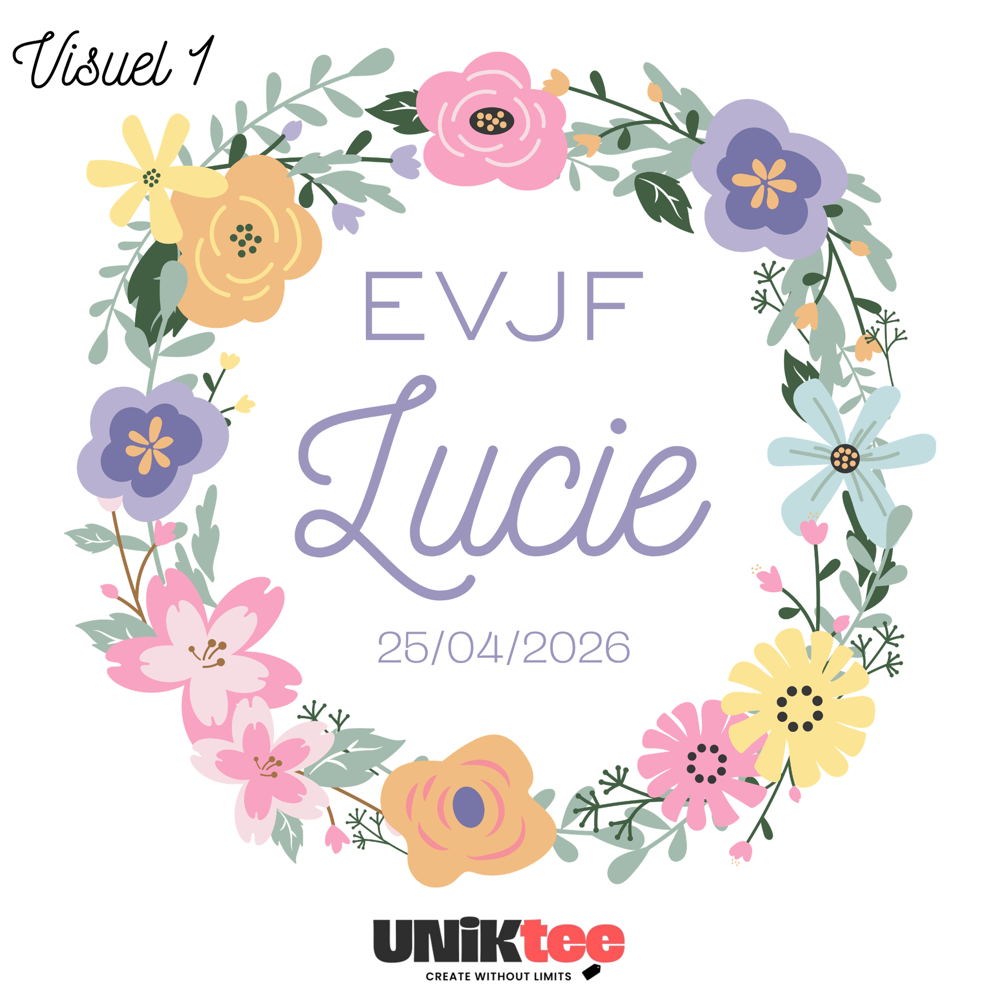 T-shirt EVJF personnalisé | T-shirt enterrement vie de jeune fille - REF00083 — UNiKtee