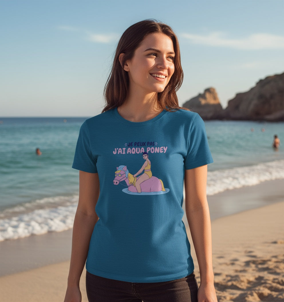 Je Peux Pas, J’ai Aqua Poney  – T-shirt Fun Unisexe | UNiKtee REF00006 — UNiKtee