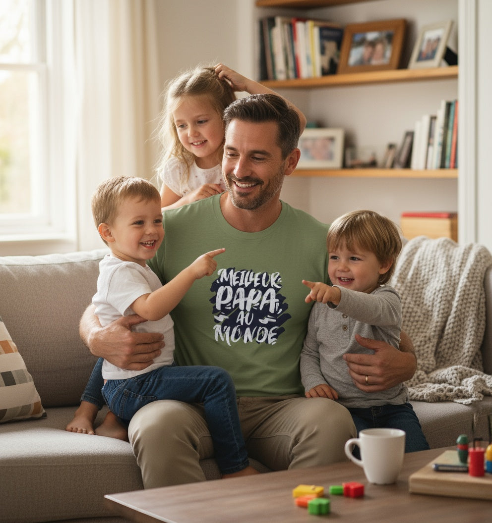 T-shirt Homme – Meilleur Papa au Monde - REF00012