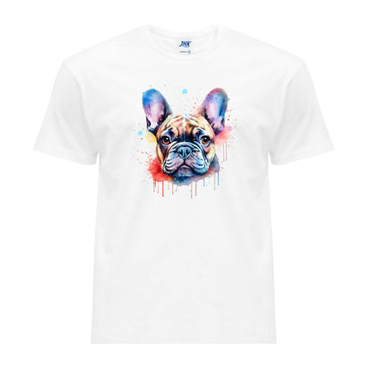 T-shirt Bouledogue Français Aquarelle – Unisexe | UNiKtee REF00010 — UNiKtee