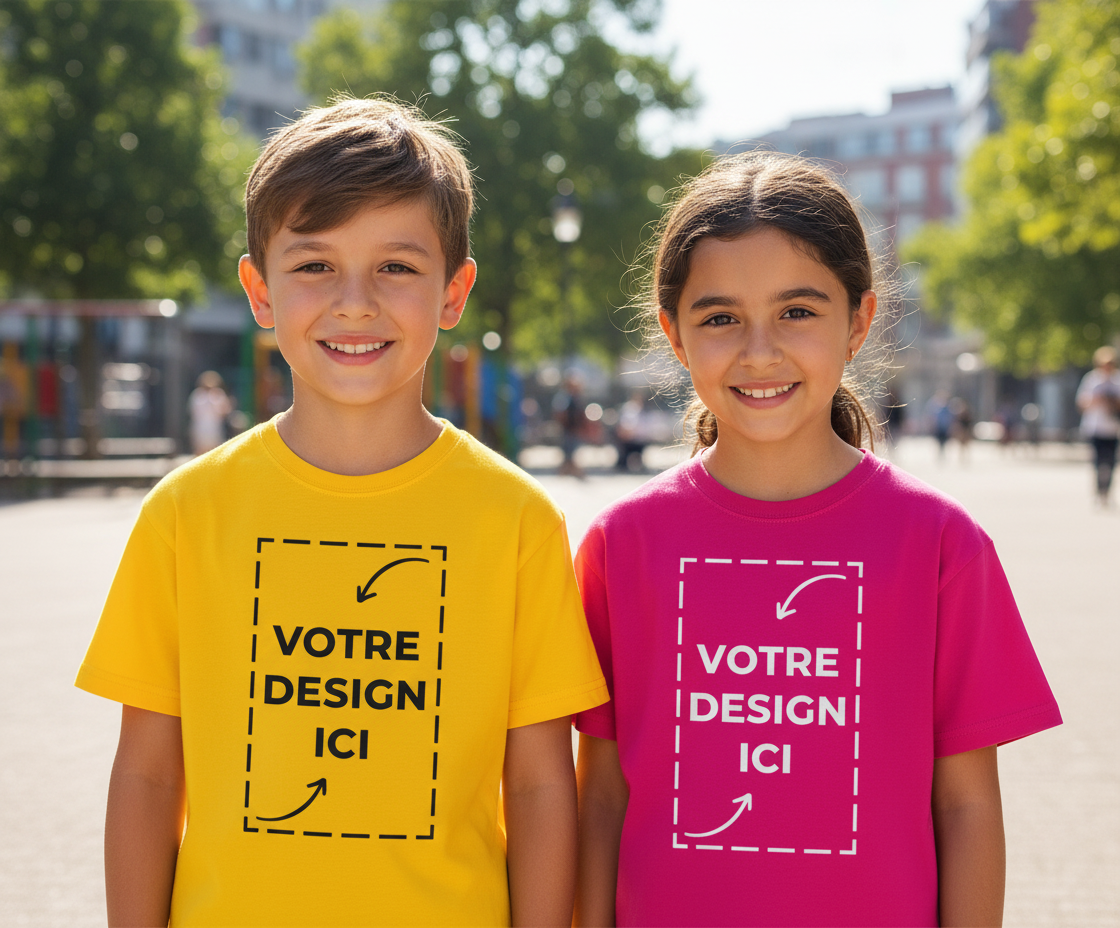 T-shirt coton enfant personnalisable – confort &amp; qualité au quotidien — UNiKtee