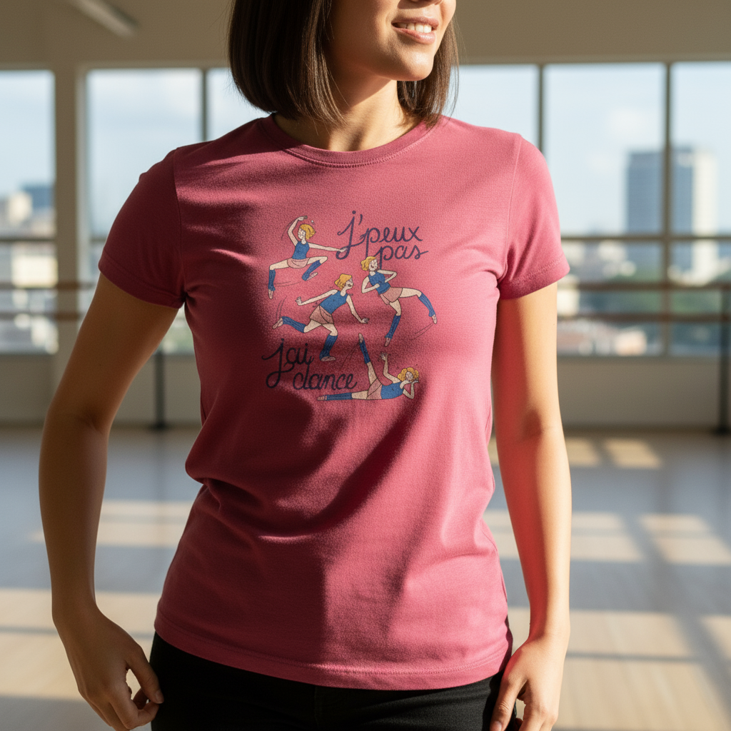 T-shirt Femme “J’peux pas, j’ai danse” – Fun, Énergie & Style | UNiKtee REF00038