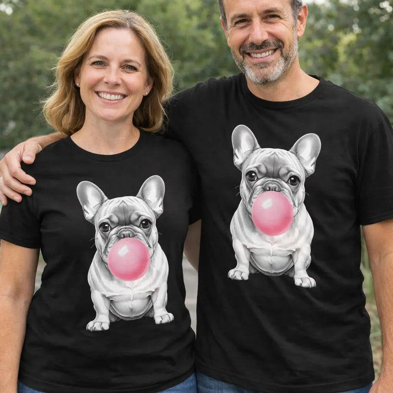 T-shirt Bouledogue Français Bubble Gum | UNiKtee REF00022