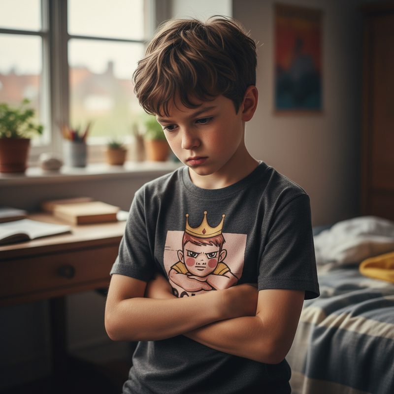 )  👑 T-shirt Ado “Roi des Boudeurs” – Attitude & Style Unique | UNiKtee - REF00029