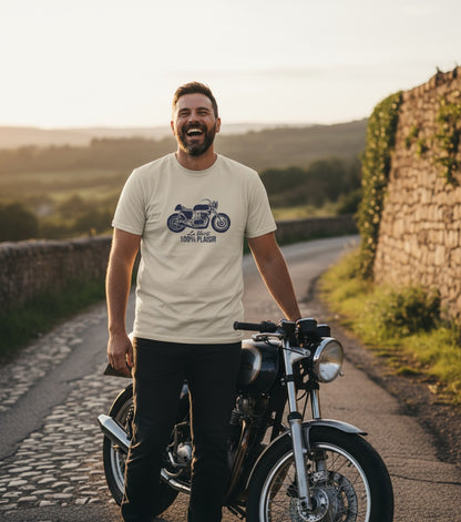 La Liberté, 100% Plaisir – T-shirt Moto Vintage Unisexe | UNiKtee REF00009 — UNiKtee