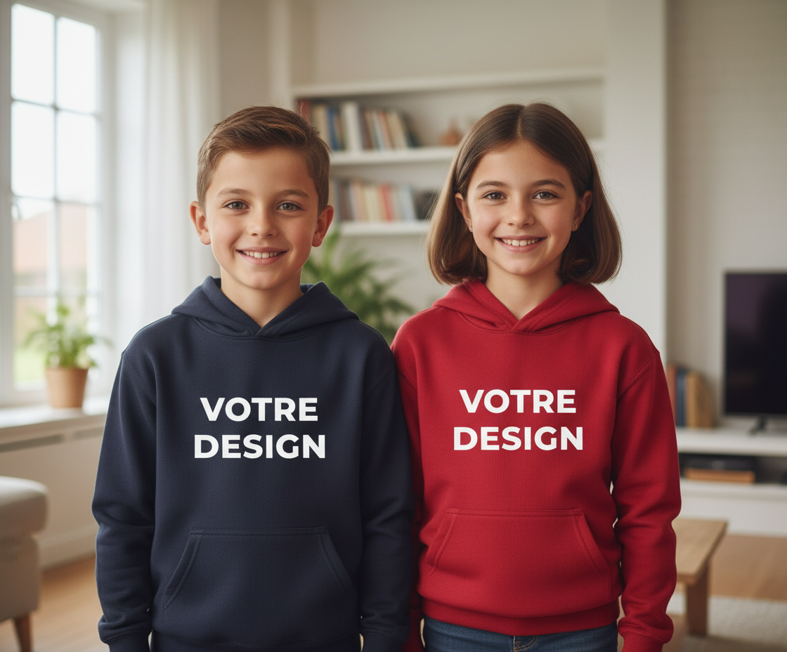 Sweat à capuche enfant personnalisable – chaud, confortable, prêt à porter — UNiKtee