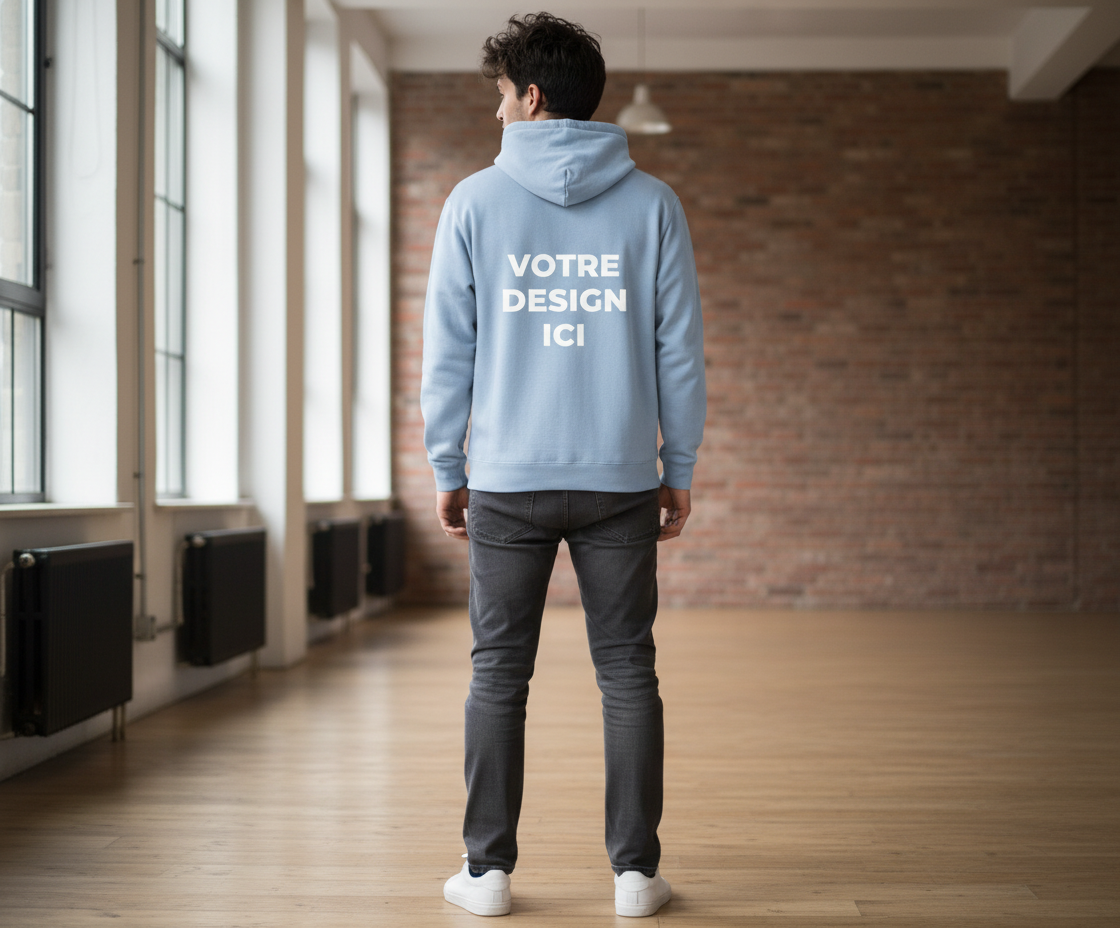 Sweat à capuche homme personnalisable – confort épais & look clean — UNiKtee