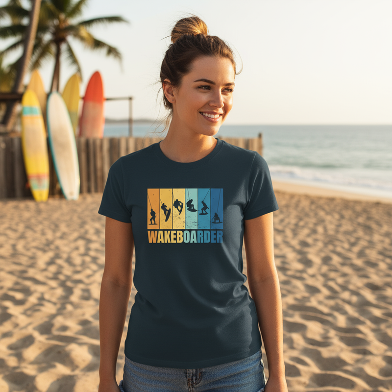 T-shirt Femme – Wakeboarder Vintage - REF00006