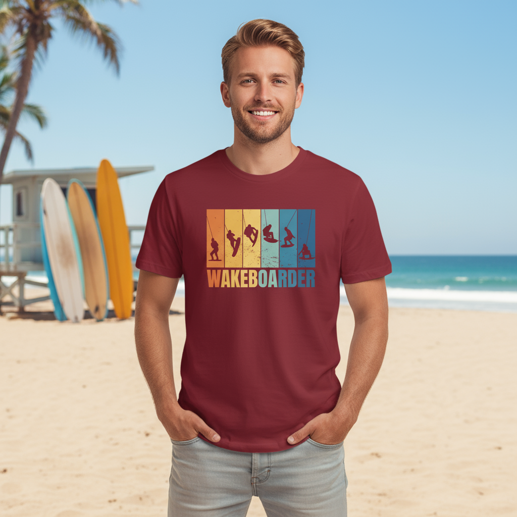 T-shirt Homme – Wakeboarder Vintage - REF00006